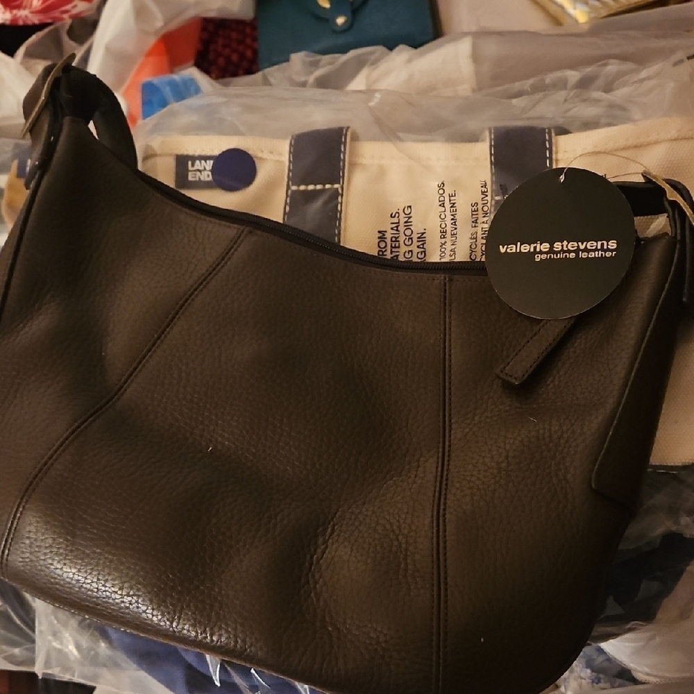 Valerie Stevens Black Leather Women's Bag